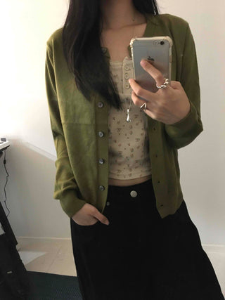 Soft Snap Button Loose Fit Cable Knit Cardigan
