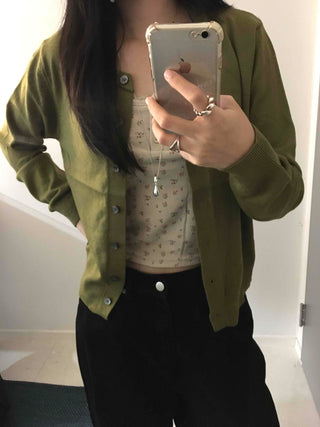 Soft Snap Button Loose Fit Cable Knit Cardigan