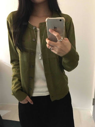 Soft Snap Button Loose Fit Cable Knit Cardigan