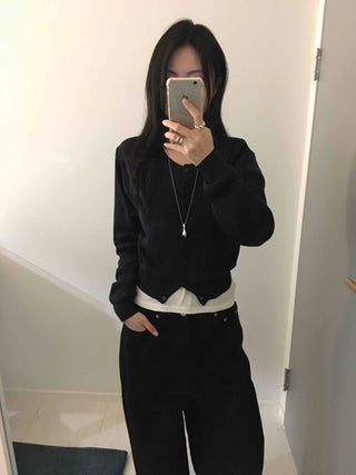 Soft Touch Snap Button Crop Short Cardigan