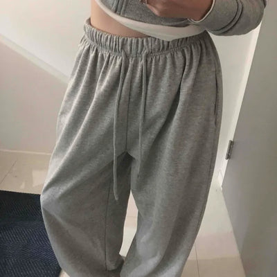 Soft Cotton Balloon Fit Oversized Jogger Training Pants