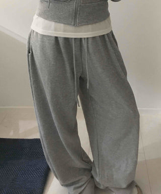 Soft Cotton Balloon Fit Oversized Jogger Training Pants