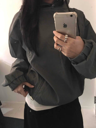 Oversized Unique See-through Layered Hoodie