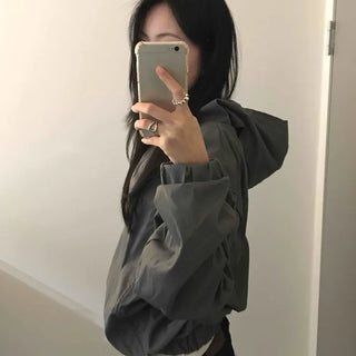 Oversized Unique See-through Layered Hoodie