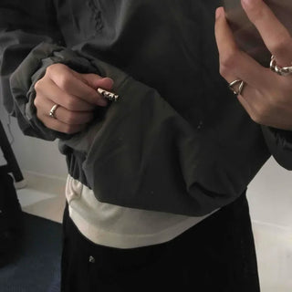 Oversized Unique See-through Layered Hoodie