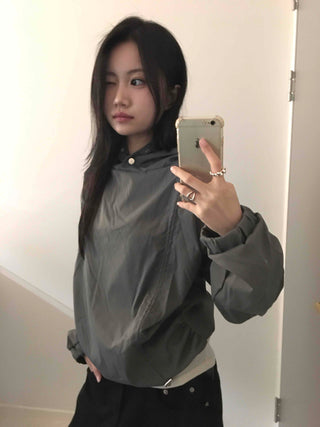 Oversized Unique See-through Layered Hoodie