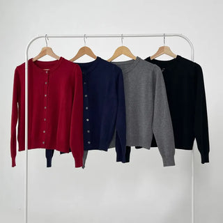 Kama Basic Long Sleeve Cardigan