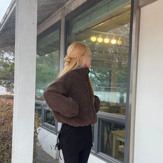 Rok Fluffy Fur Zip-Up Jumper