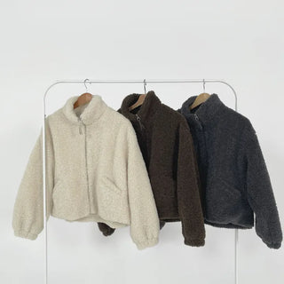 Rok Fluffy Fur Zip-Up Jumper