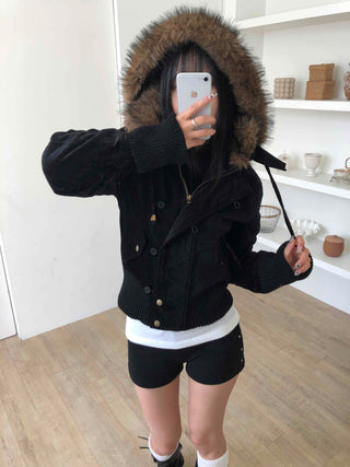 High-waisted Minimal Shorts with Double Button Detail