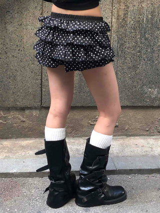 Star Dot Tiered Balloon Frill Shorts