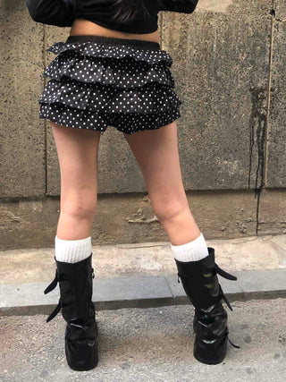 Star Dot Tiered Balloon Frill Shorts