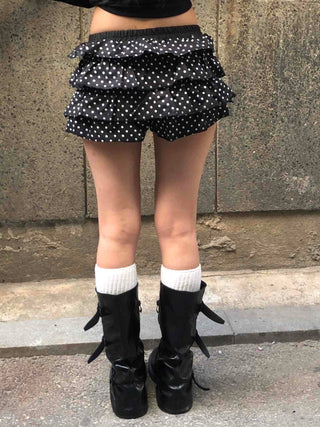 Star Dot Tiered Balloon Frill Shorts
