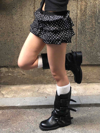 Star Dot Tiered Balloon Frill Shorts