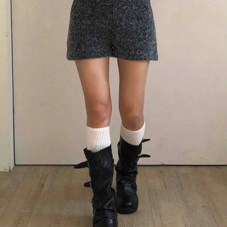 Vintage Wool Blend Tweed Shorts