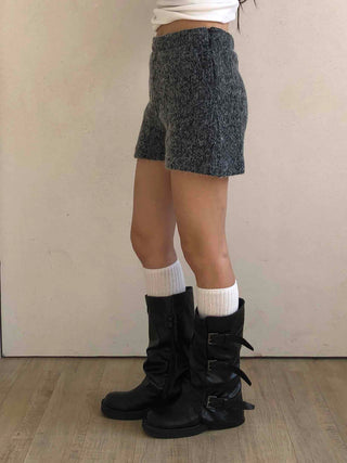 Vintage Wool Blend Tweed Shorts