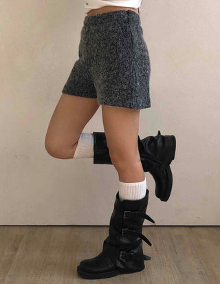Vintage Wool Blend Tweed Shorts
