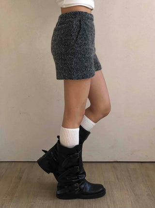 Vintage Wool Blend Tweed Shorts