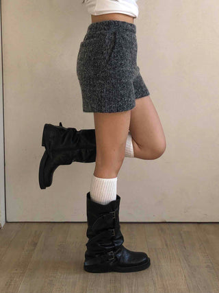 Vintage Wool Blend Tweed Shorts