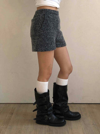 Vintage Wool Blend Tweed Shorts
