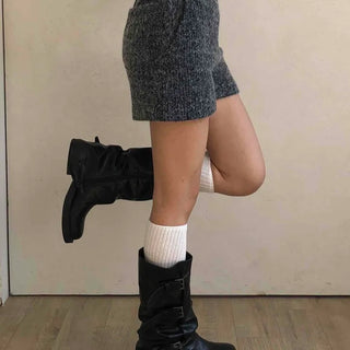 Vintage Wool Blend Tweed Shorts