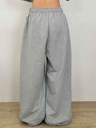 Campus Lettering Contrast Line Wide Training Pants