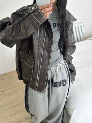 Campus Lettering Contrast Line Wide Training Pants