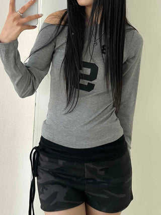 Unique Cut-Out Shoulder Slim Fit Daily T-shirt