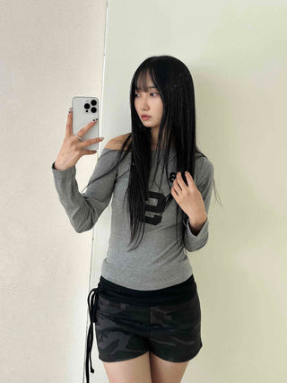 Unique Cut-Out Shoulder Slim Fit Daily T-shirt