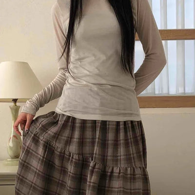 Soft Daily Slim Fit Round Long Sleeve T-shirt