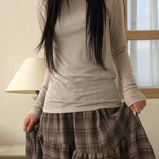 Soft Daily Slim Fit Round Long Sleeve T-shirt