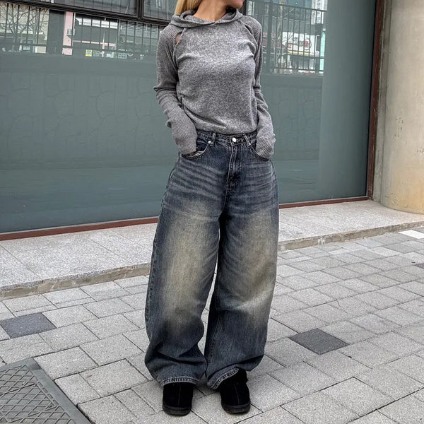Kao Boyfit Washed Denim Pants