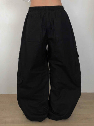 Military Multi-Zipper Balloon Fit Cargo Jogger Pants
