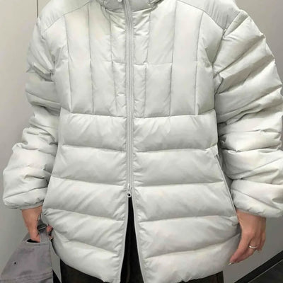 Hooded Oversized Lightweight Short Padded Jacket