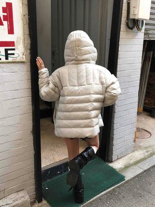 Hooded Oversized Lightweight Short Padded Jacket