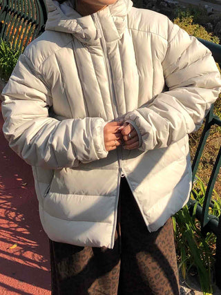 Hooded Oversized Lightweight Short Padded Jacket