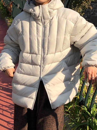 Hooded Oversized Lightweight Short Padded Jacket