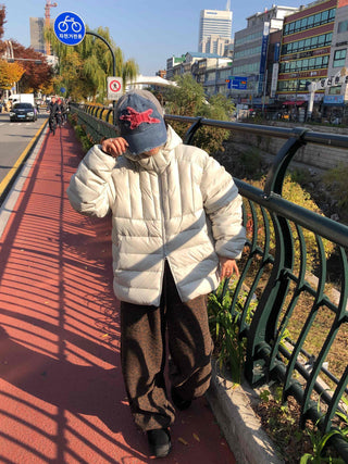 Hooded Oversized Lightweight Short Padded Jacket