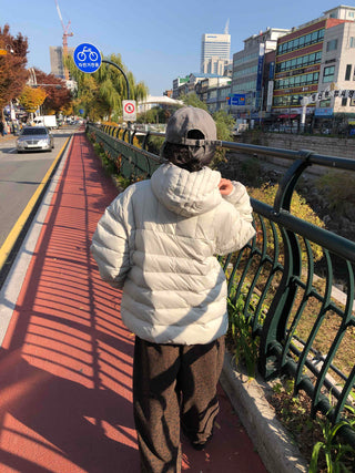 Hooded Oversized Lightweight Short Padded Jacket