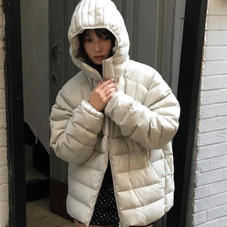 Hooded Oversized Lightweight Short Padded Jacket