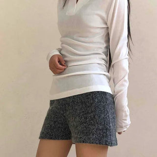 Tennis Collar Layered Sporty Long Sleeve Tee