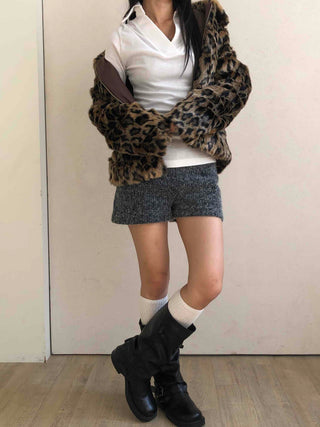 Tennis Collar Layered Sporty Long Sleeve Tee