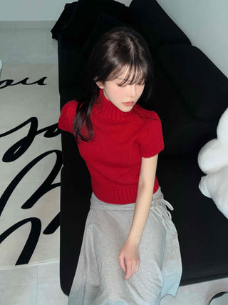 Low-Waist Asymmetrical Flare Sweat Midi Skirt