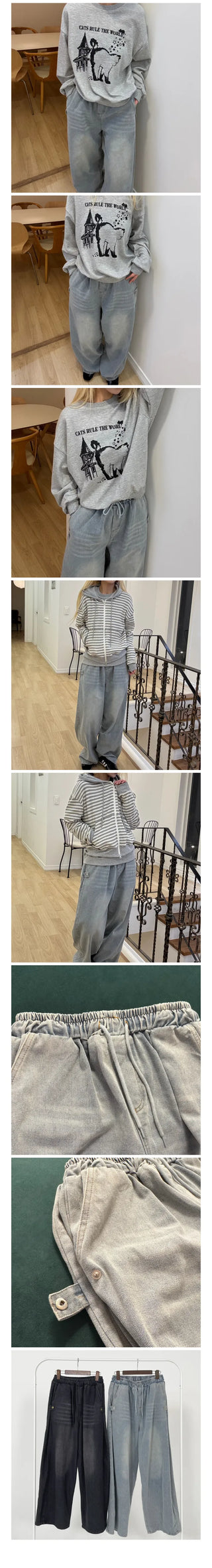 Montauk Side Pintuck Elastic Denim Pants