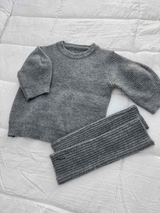 Twist Puff Half Sleeve Crop Knit Warmer Set