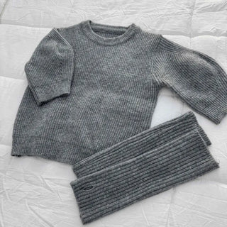 Twist Puff Half Sleeve Crop Knit Warmer Set