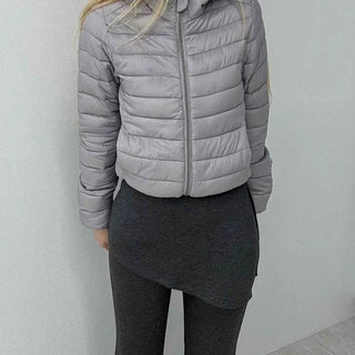 Athleisure Standing Neck Crop Lightweight Short Padded Jacket
