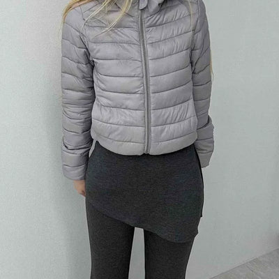 Athleisure Standing Neck Crop Lightweight Short Padded Jacket