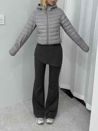 Athleisure Standing Neck Crop Lightweight Short Padded Jacket