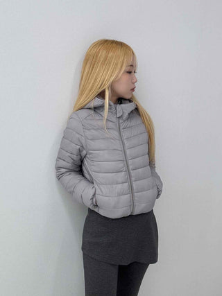 Athleisure Standing Neck Crop Lightweight Short Padded Jacket